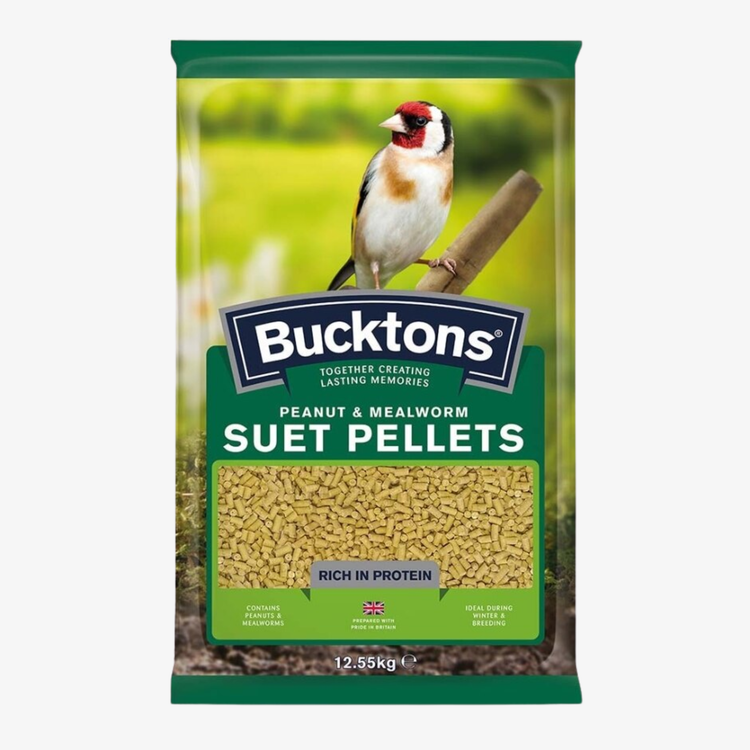 Bucktons Peanut & Mealworm Suet Pellets 12.55kg