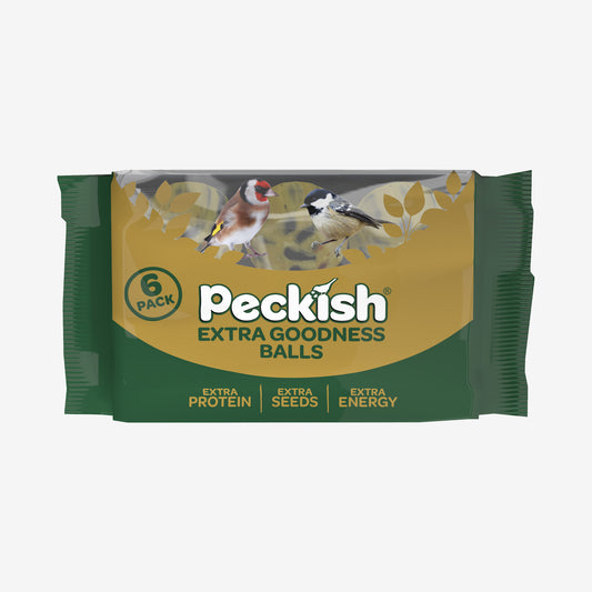 Peckish extra goodness energy balls 6 pack in packaging