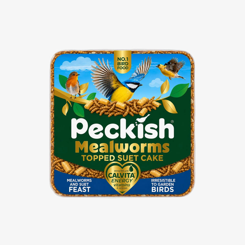 Peckish Mealworm Topped Suet Cake