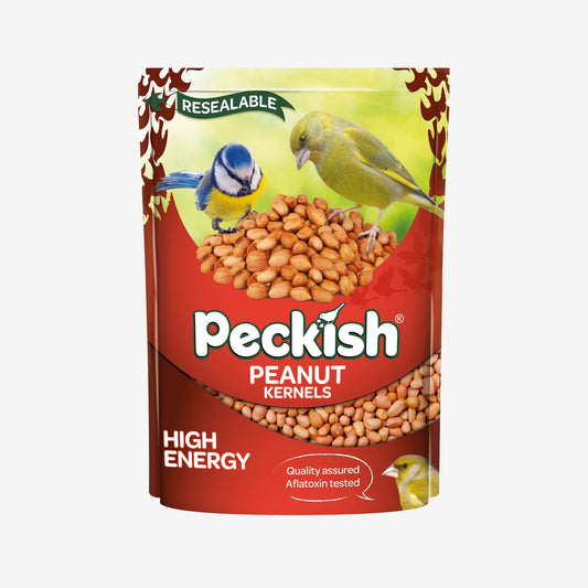 Peckish peanuts in packaging bag