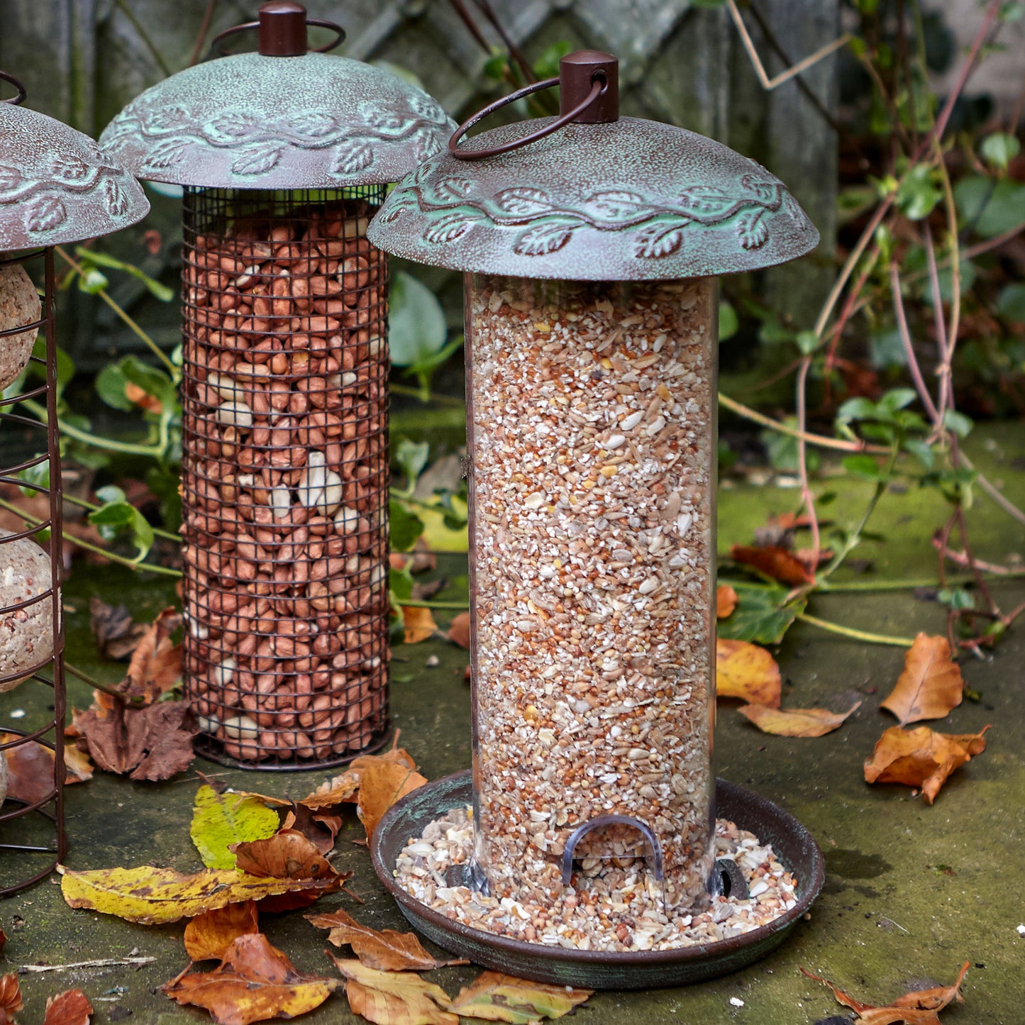 Peckish Secret Garden Seed Feeder with seed mix in