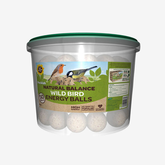Peckish Natural Balance Energy Balls in packaging tub