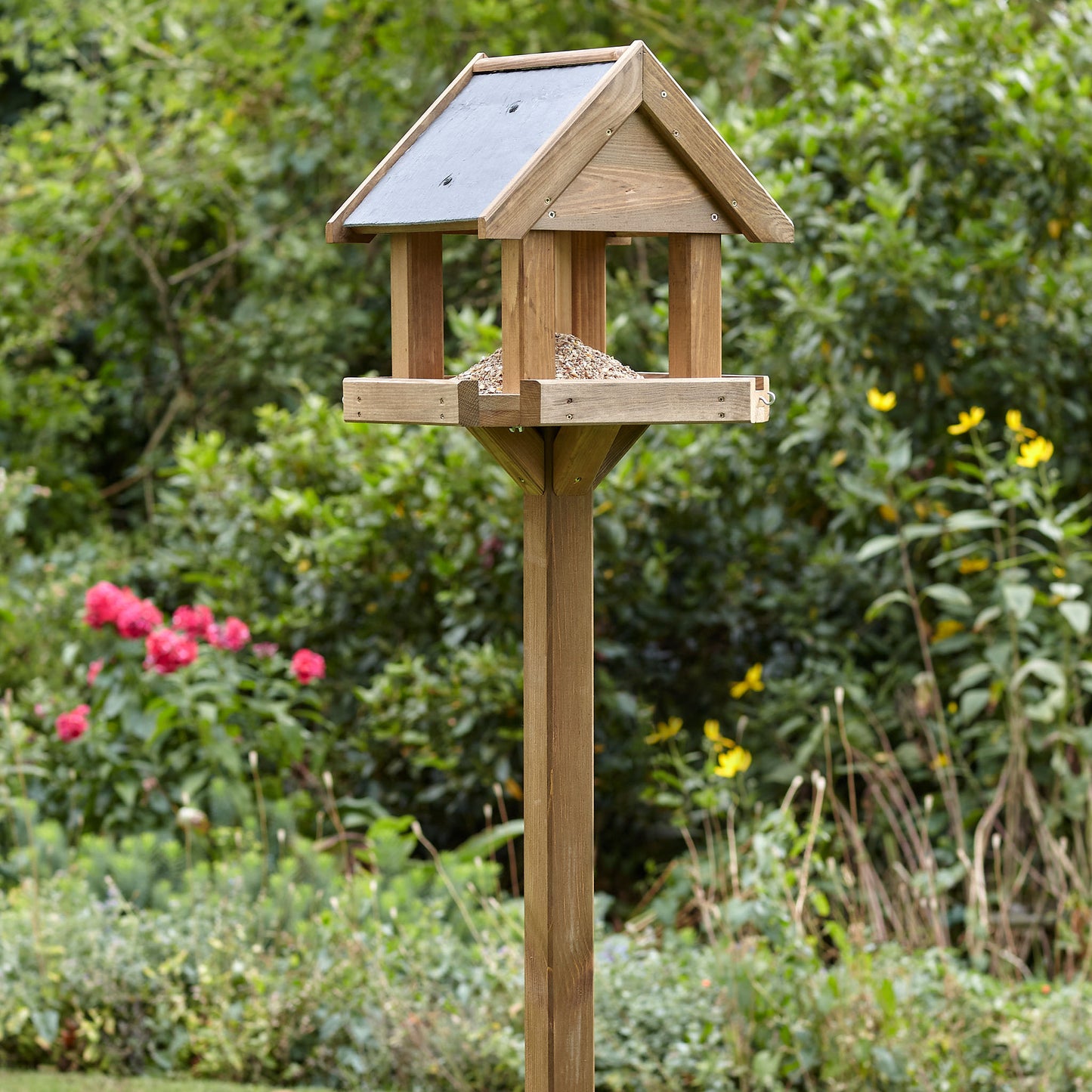 Peckish Complete Bird Table with bird seed on