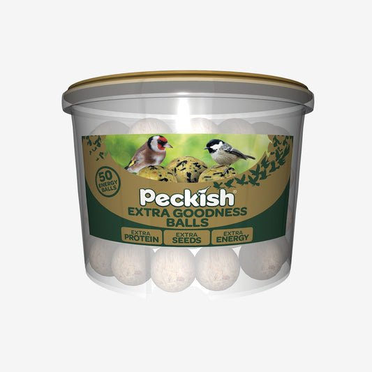 Peckish Extra Goodness Energy Balls in packaging tub